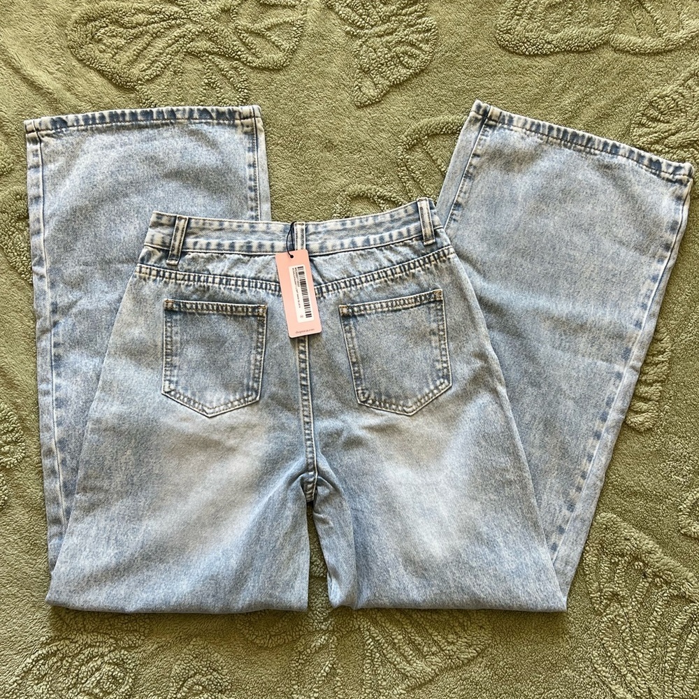Micas Solid Cut Out Ripped Jeans in Light Wash Blue, size Small, NWT! - Picture 8 of 11